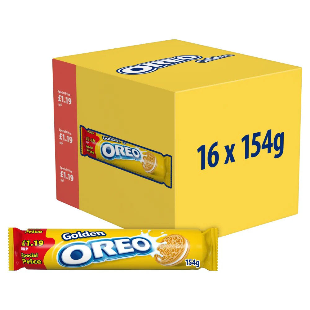 Oreo Golden Sandwich Biscuits 154g PMP
