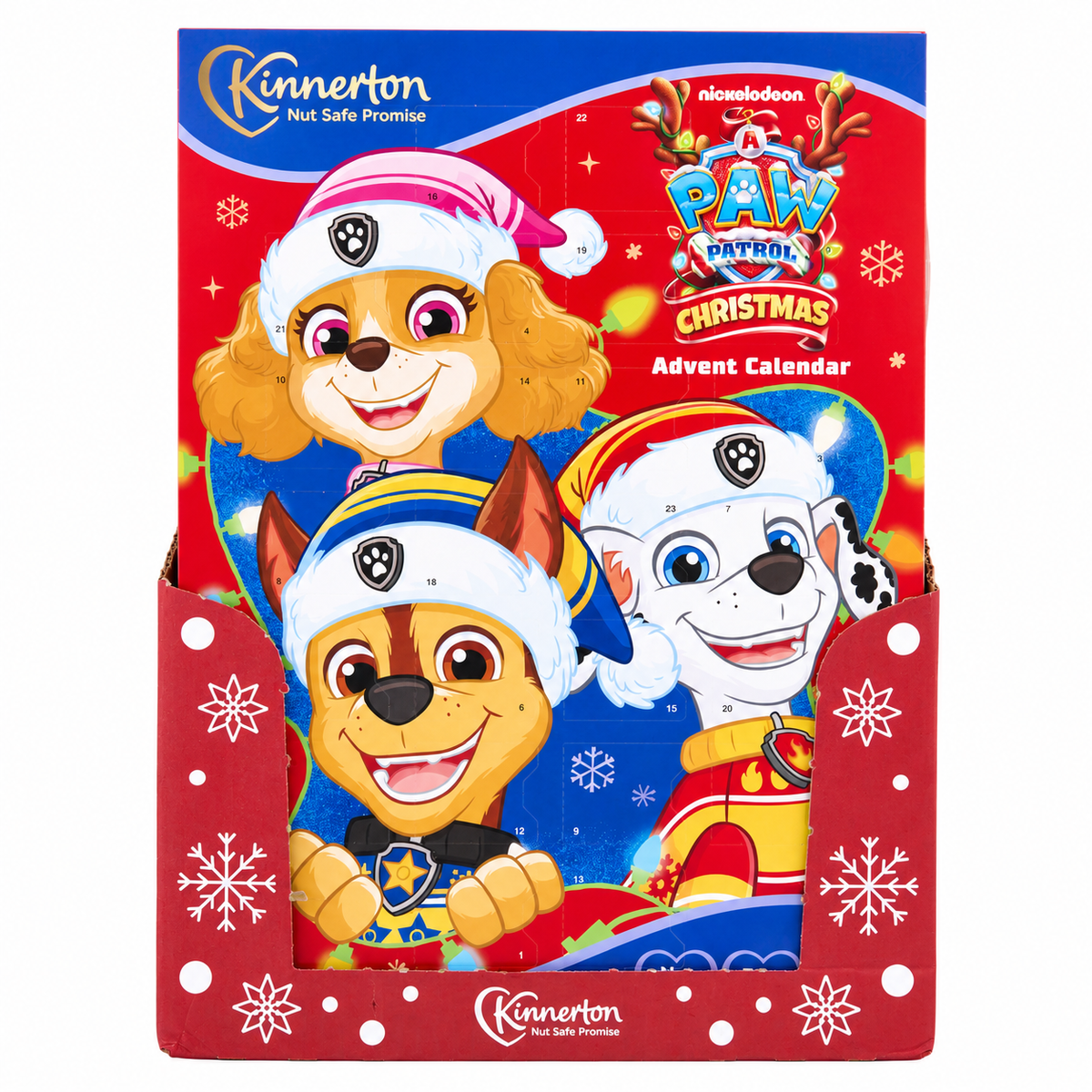 Kinnerton Paw Patrol Christmas Advent Calendar 40g (9 & 18 Boxes)
