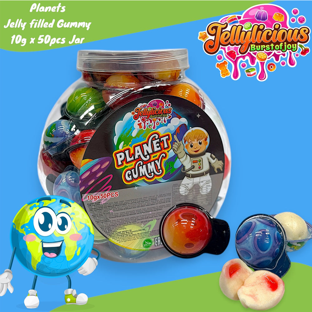 Planet Jelly Filled Gummy 10g – 50pcs Jar