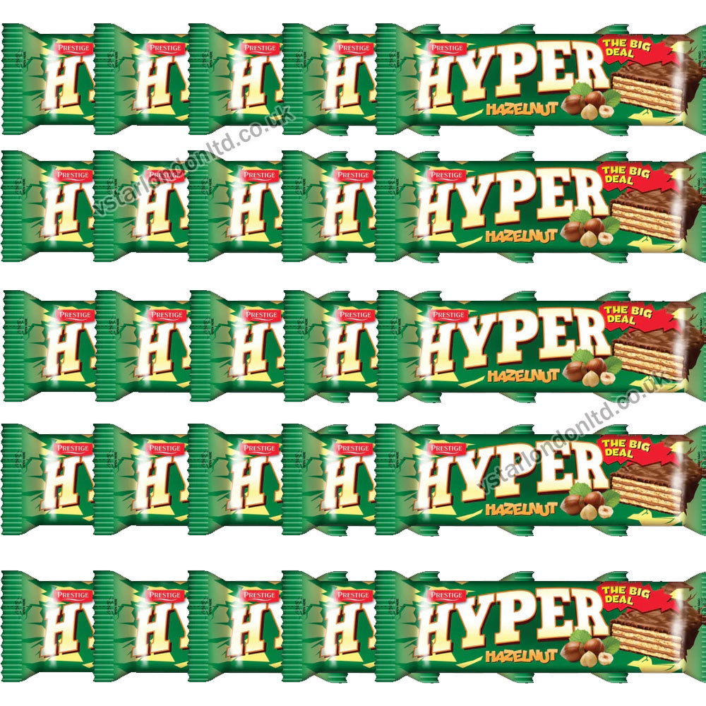 Prestige Hyper Chocolate Bars – 25 x 55g (Original / Hazelnut)