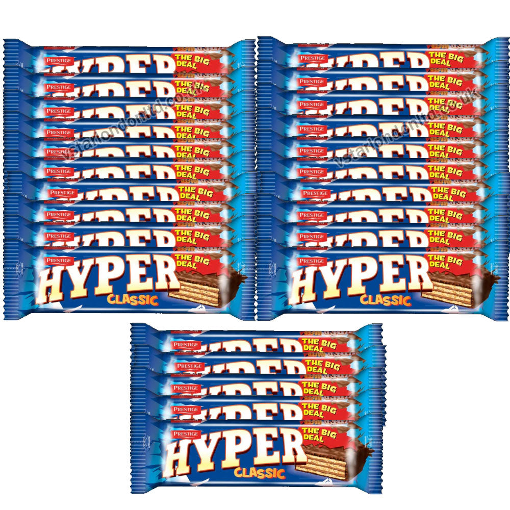 Prestige Hyper Chocolate Bars – 25 x 55g (Original / Hazelnut)