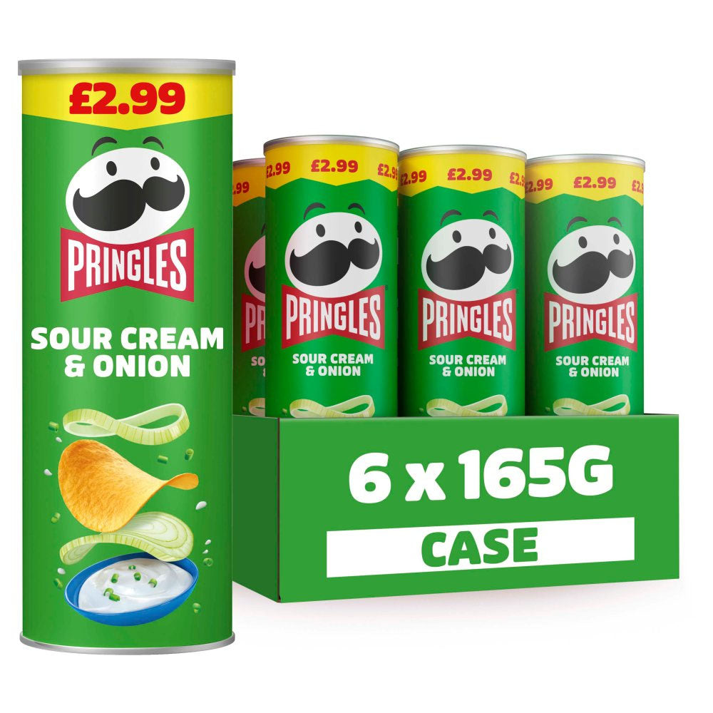Pringles Sour Cream & Onion Sharing Crisps 165g PMP