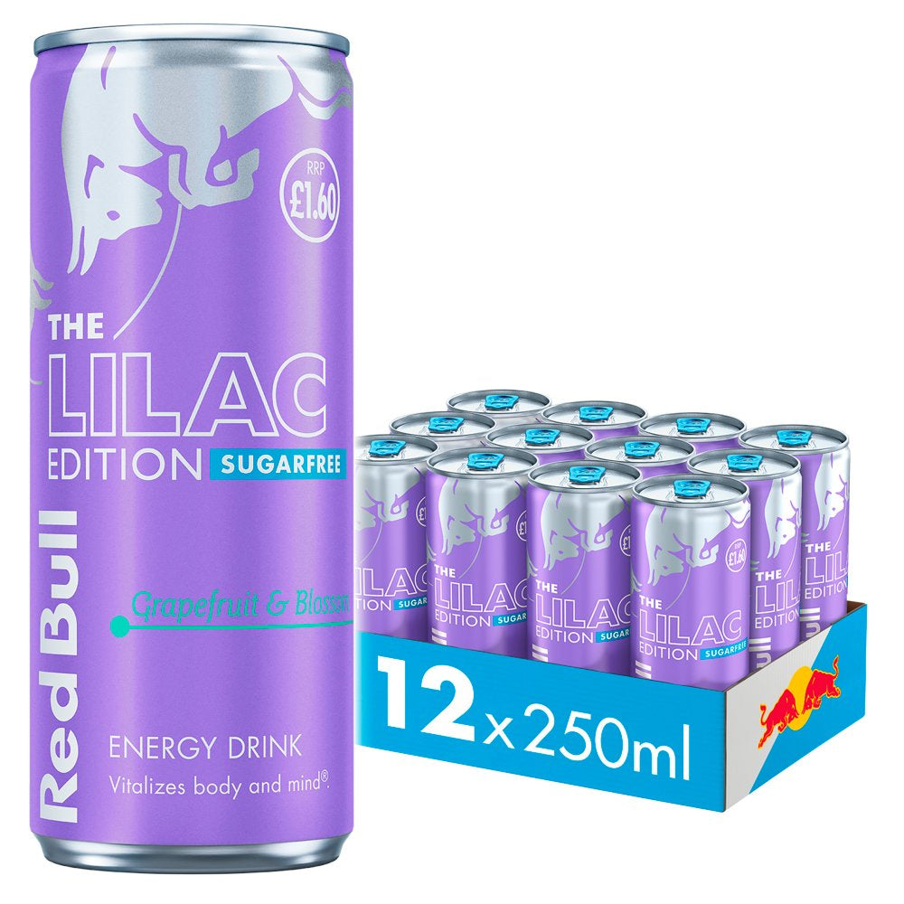 Red Bull Sugar Free Lilac Edition Grapefruit & Blossom 12 x 250ml PMP