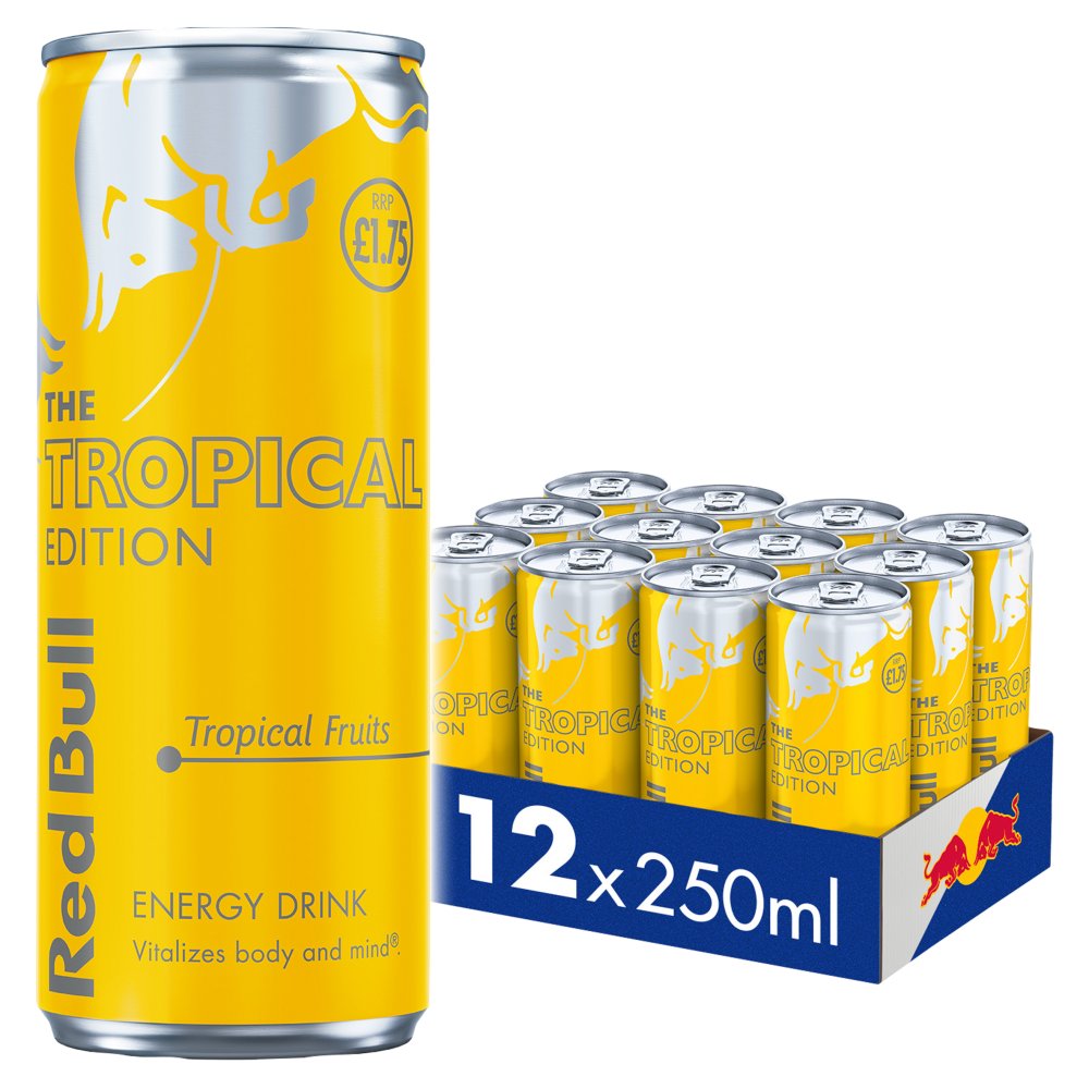 Red Bull Tropical Edition Energy Drink 250ml (12 Pack) PMP £1.75