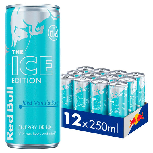Red Bull The Winter Edition Iced Vanilla Berry Energy Drink 250ml (6 & 12 Cans) PMP