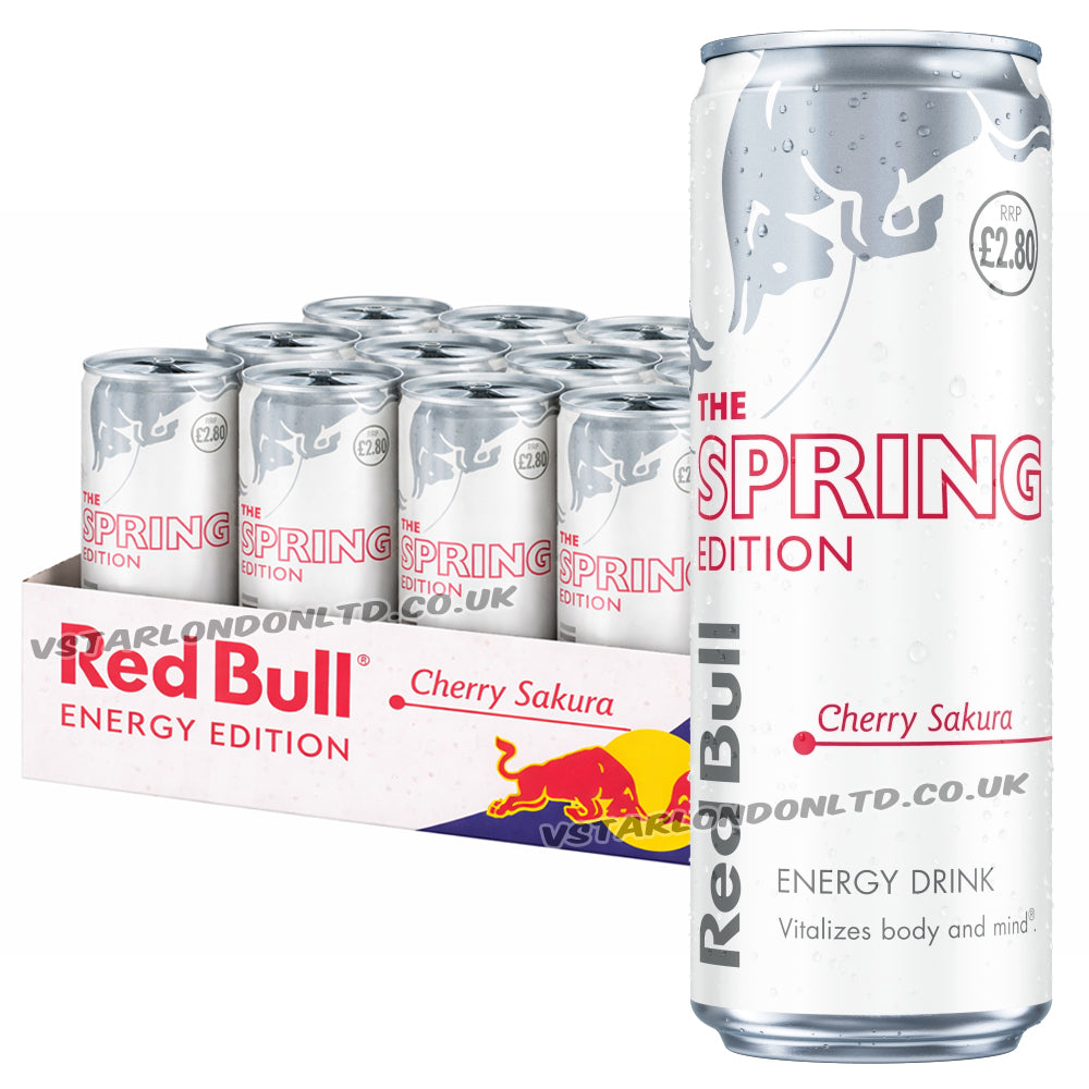 Red Bull Spring Edition Cherry Sakura Energy Drink PMP 473ml (6 & 12 Cans)