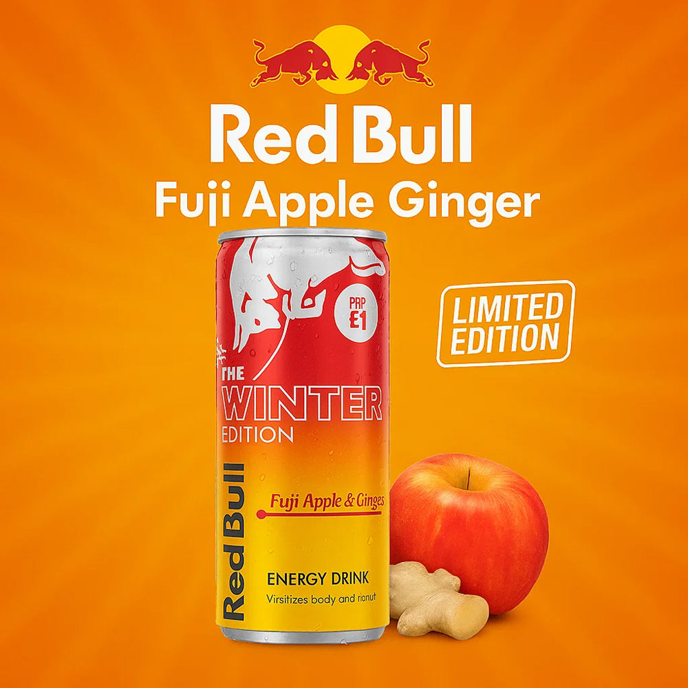 Red Bull Winter Edition Energy Drink 12 x 250ml – Fuji Apple & Ginger