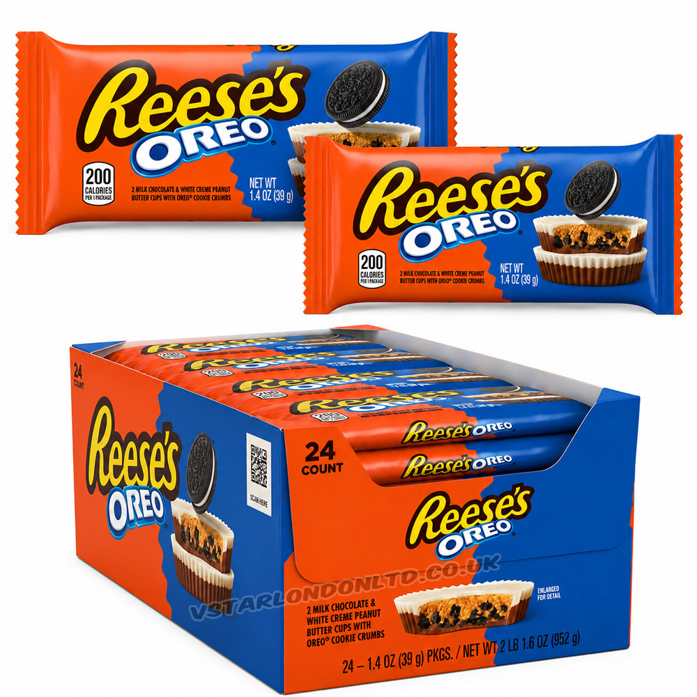 Reese's Peanut Butter Cups with Oreo 39g (12 & 24 Bars)