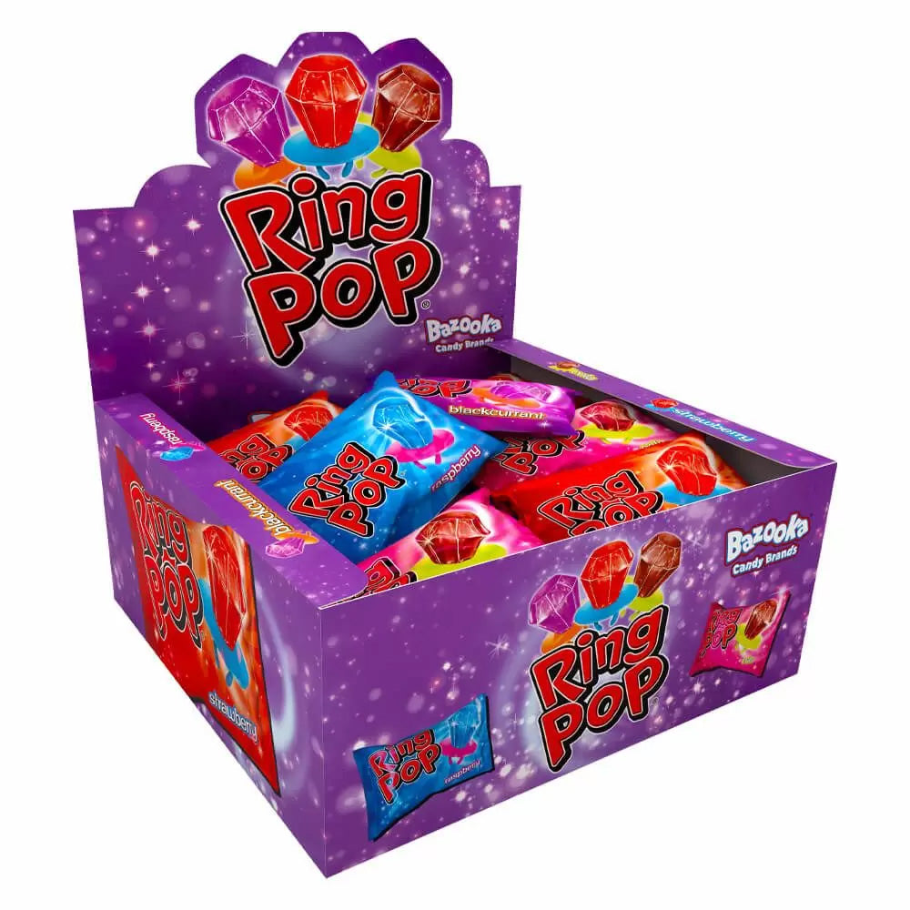 Bazooka Ring Pop 24 x 15g Lollipops