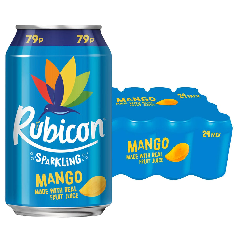 Rubicon Sparkling Mango 330ml (12 & 24 Cans)