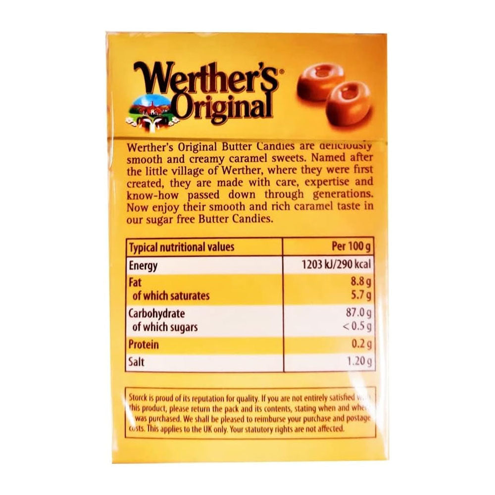 Werther's Original Sugar Free Caramel Butter Candies Box (10 x 42g)