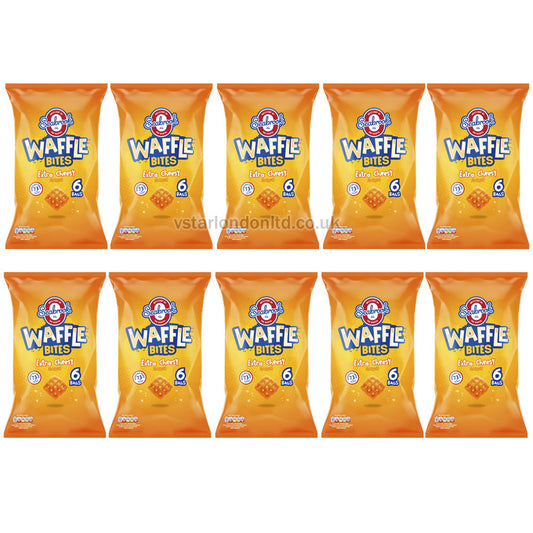 Seabrook Waffle Bites Multipack – 10 Packs (6 x 16g) – Assorted Flavours