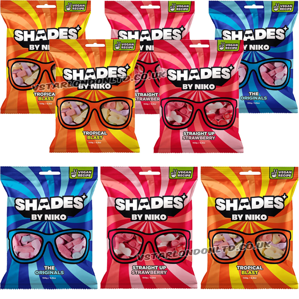 Shades by Niko Mixed Sweets Multipack 8 & 18 Bags (150g Each)