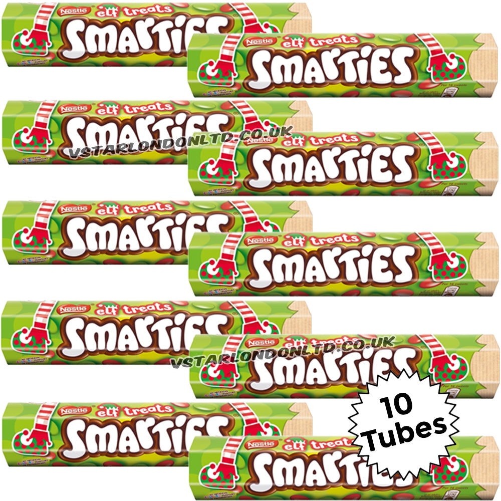 Smarties Giant Chocolate Tubes 120g – White, Orange, Elf & Milk Chocolate (10 & 20 Pack)