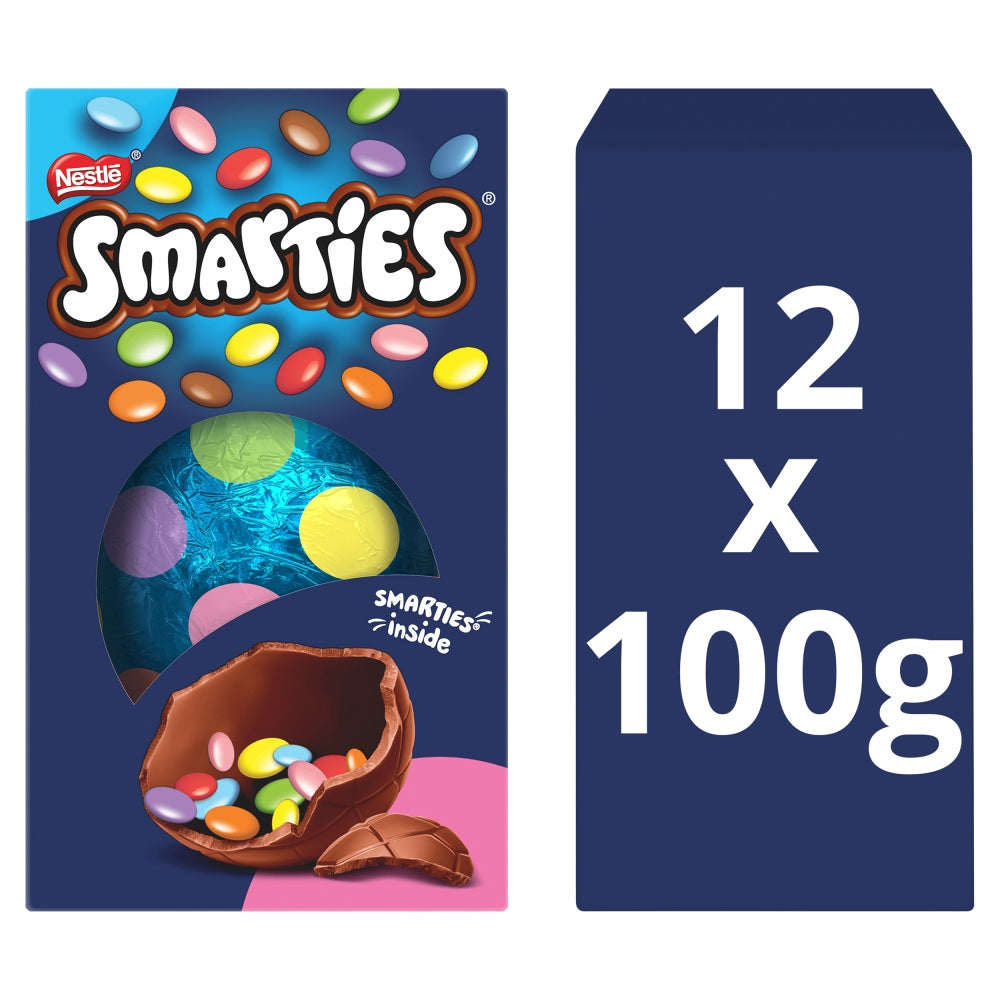 Smarties Milk Chocolate Small Easter Egg 100g (Box of 12)