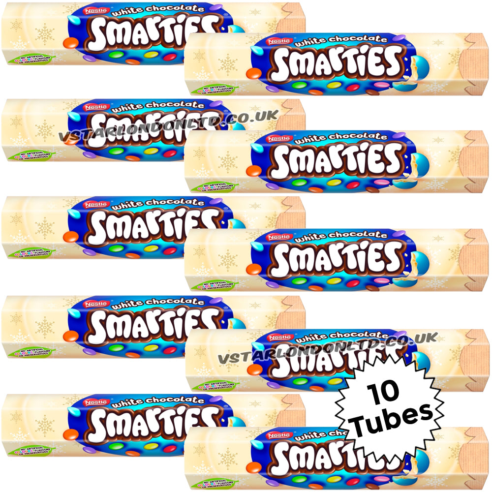 Smarties Giant Chocolate Tubes 120g – White, Orange, Elf & Milk Chocolate (10 & 20 Pack)