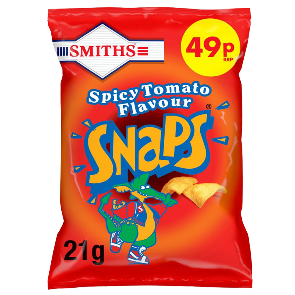 Smiths Snaps Spicy Tomato Snacks Crisps 49p PM 30 x 21g