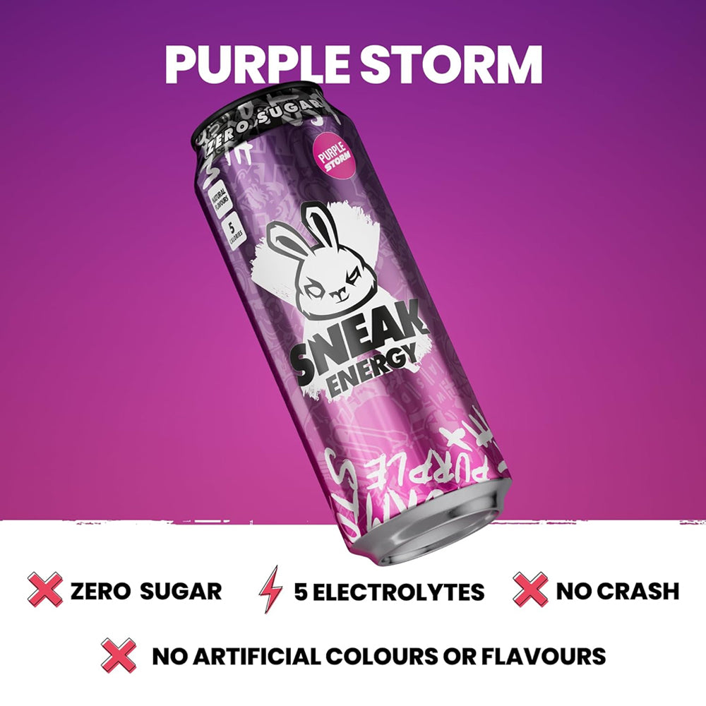 Sneak Energy Purple Storm Cans 500ml (Pack of 12)