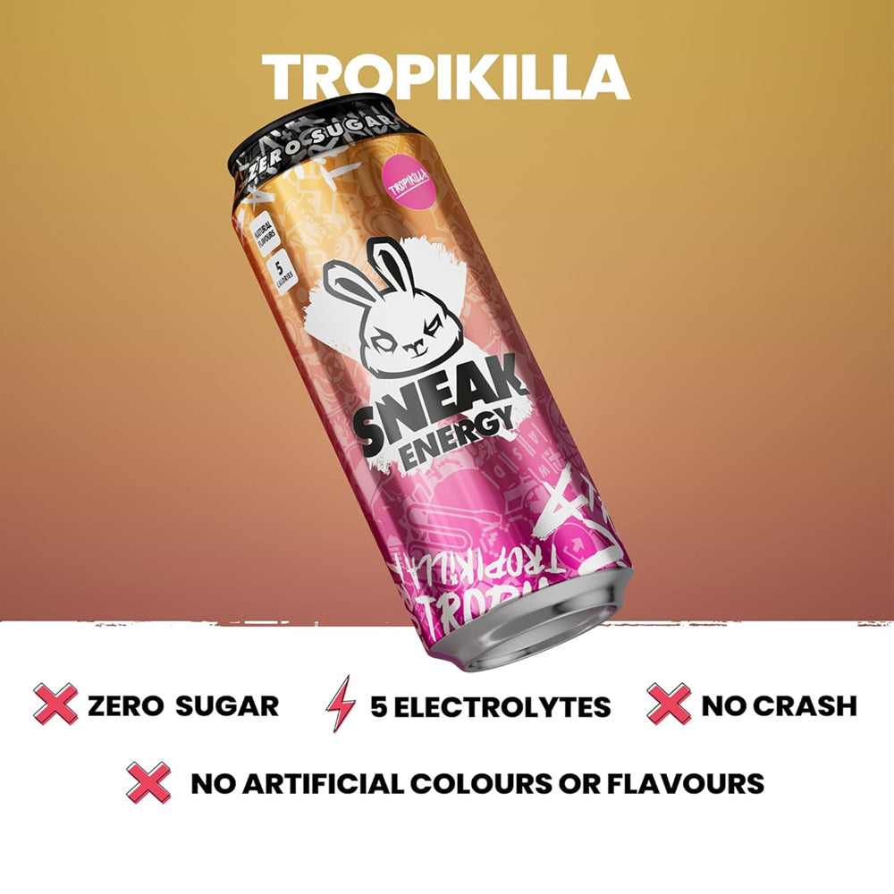 Sneak Energy Tropikilla Cans 500ml (Pack of 12)