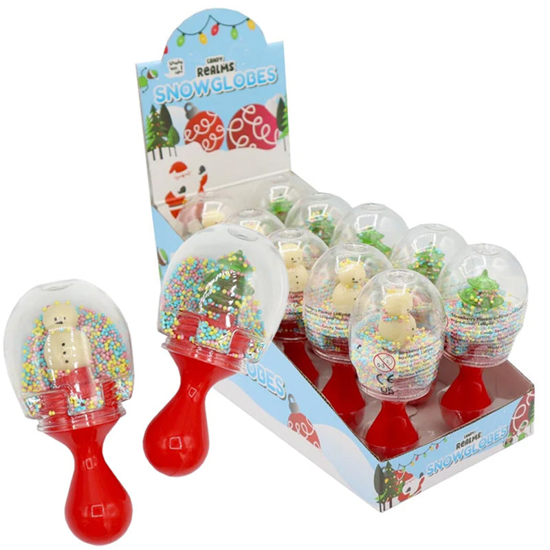 Candy Realms Snow Globes Strawberry Lollipops 18g x 10 Packs