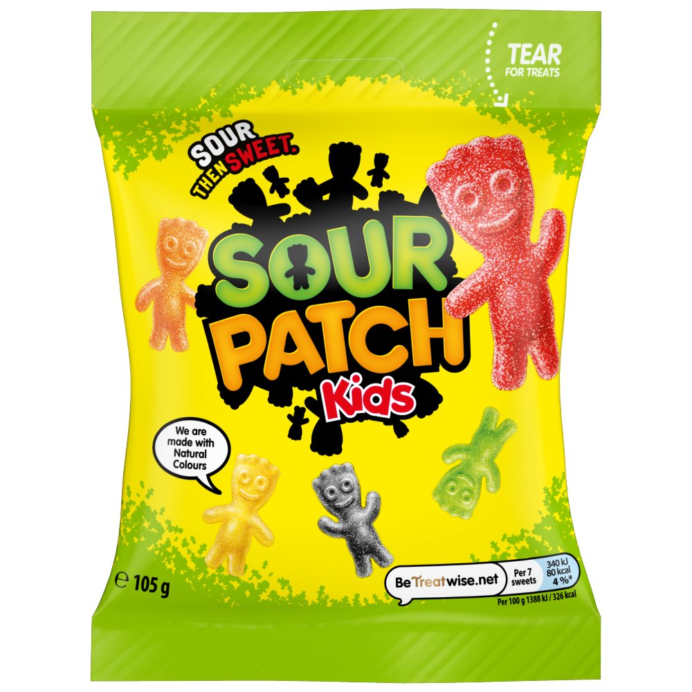 Sour Patch Kids Original Candy 105g Bags (Box of 10)
