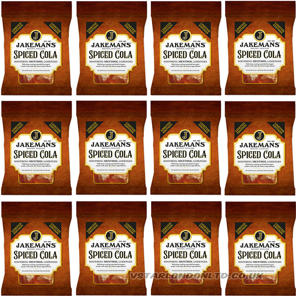 Jakemans Spiced Cola Menthol Lozenges 12 x 73g Bags