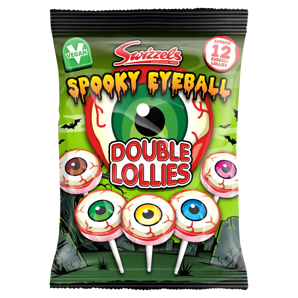 Swizzels Spooky Eyeball Double Lollies 130g (Box of 12)