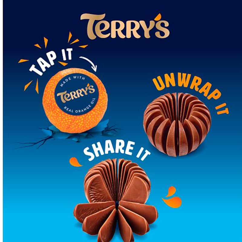 Terry's Chocolate Orange Milk Chocolate Ball 145g with Real Orange Oil – 6 & 12 Boxes