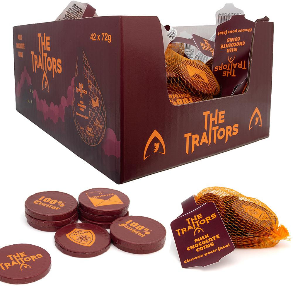 The Traitors Milk Chocolate Coins Net 72g (10, 20 & 42 Nets)
