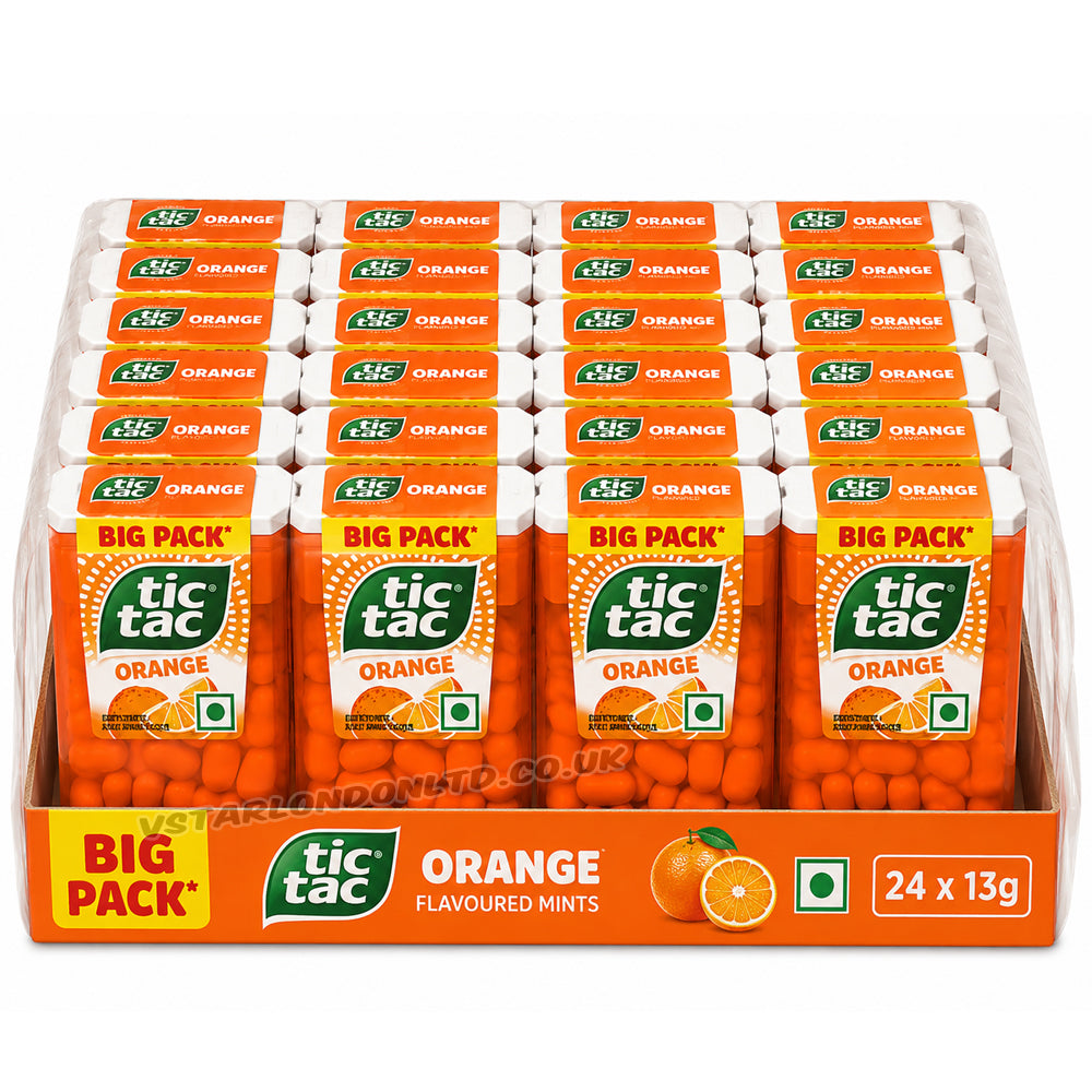 Tic Tac Orange Mints 13g (24 Packs) Refreshing Candy