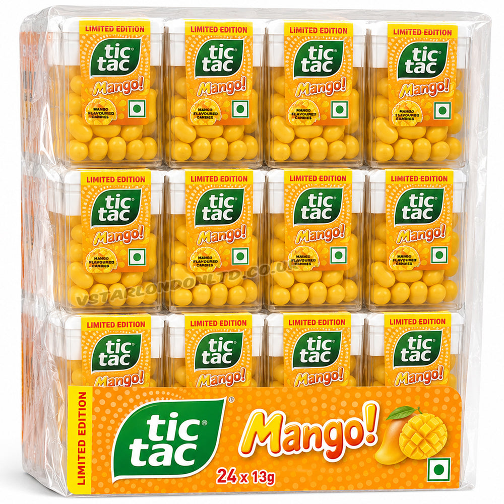Tic Tac Mango Flavour Mints 13g (12 & 24 Packs)