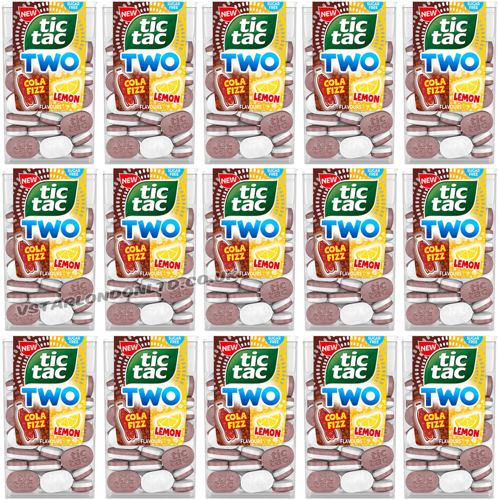 Tic Tac Two Cola Fizz Lemon Flavours 38.5g (8 & 18 Packs)