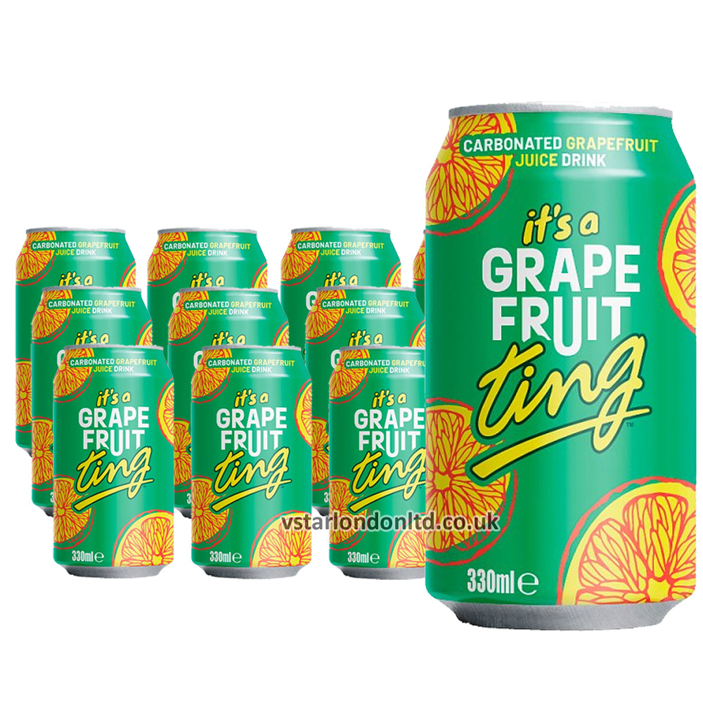 Ting Carbonated Grapefruit Juice Drink 330ml (12 & 24 Cans)
