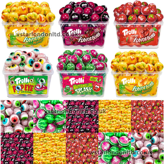 Trolli 3D Candy Mix – 30 & 60 Count Pop Eye, Flavorbomb & Splash