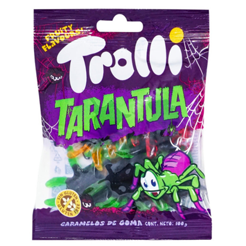 Trolli Tarantula Halloween Gummy Sweets 100g x 12 Bags | Sour Gummy Spiders