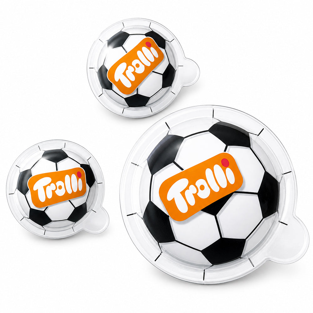 Trolli Super Kick Football 3D Candy Sour Liquid Centre (30 & 60 Pieces)