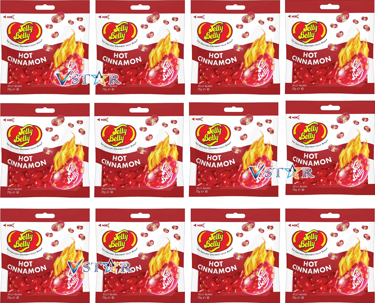 Jelly Belly Hot Cinnamon Jelly Beans Bag 12 x 70g