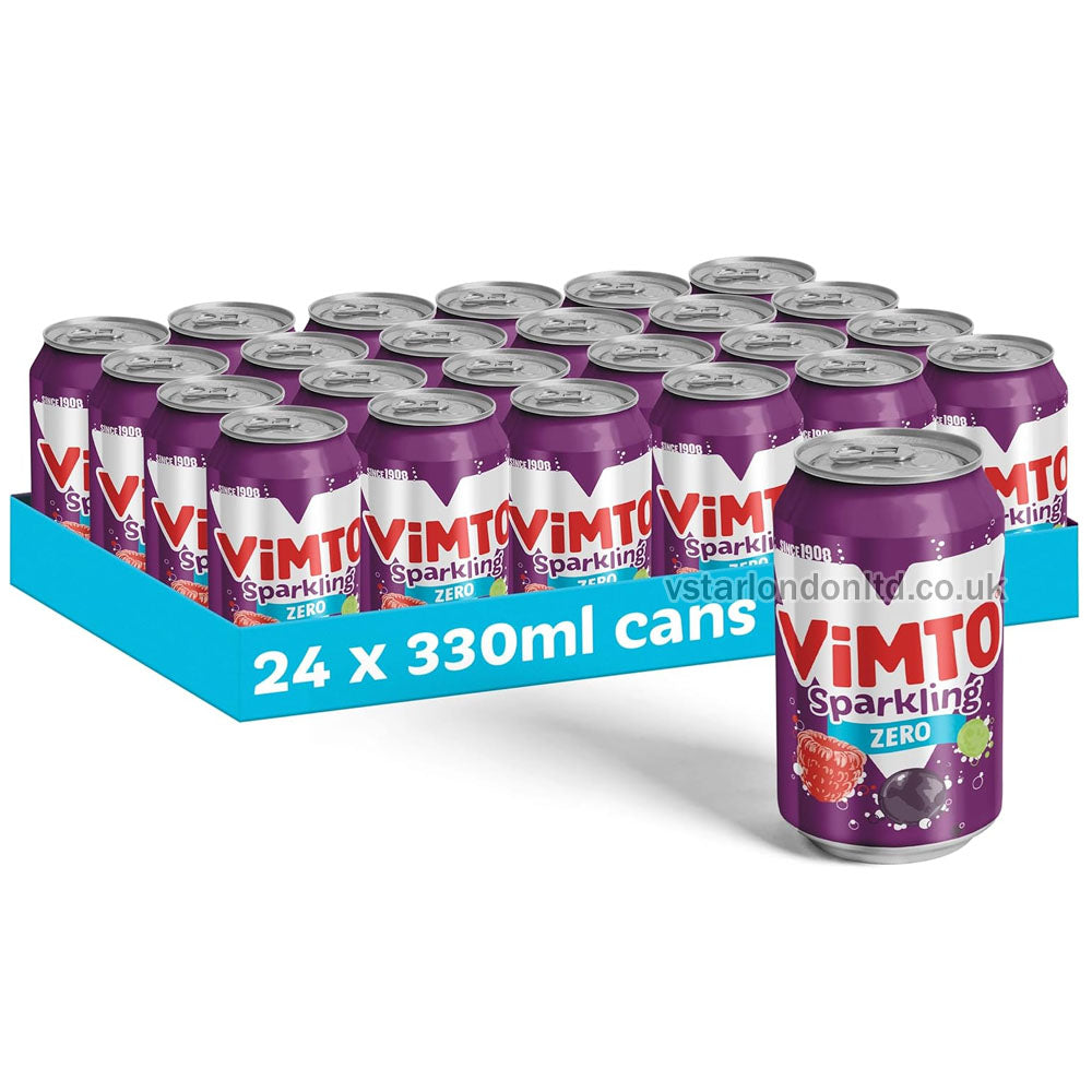 Vimto Sparkling Zero Sugar - 24 x 330ml Cans