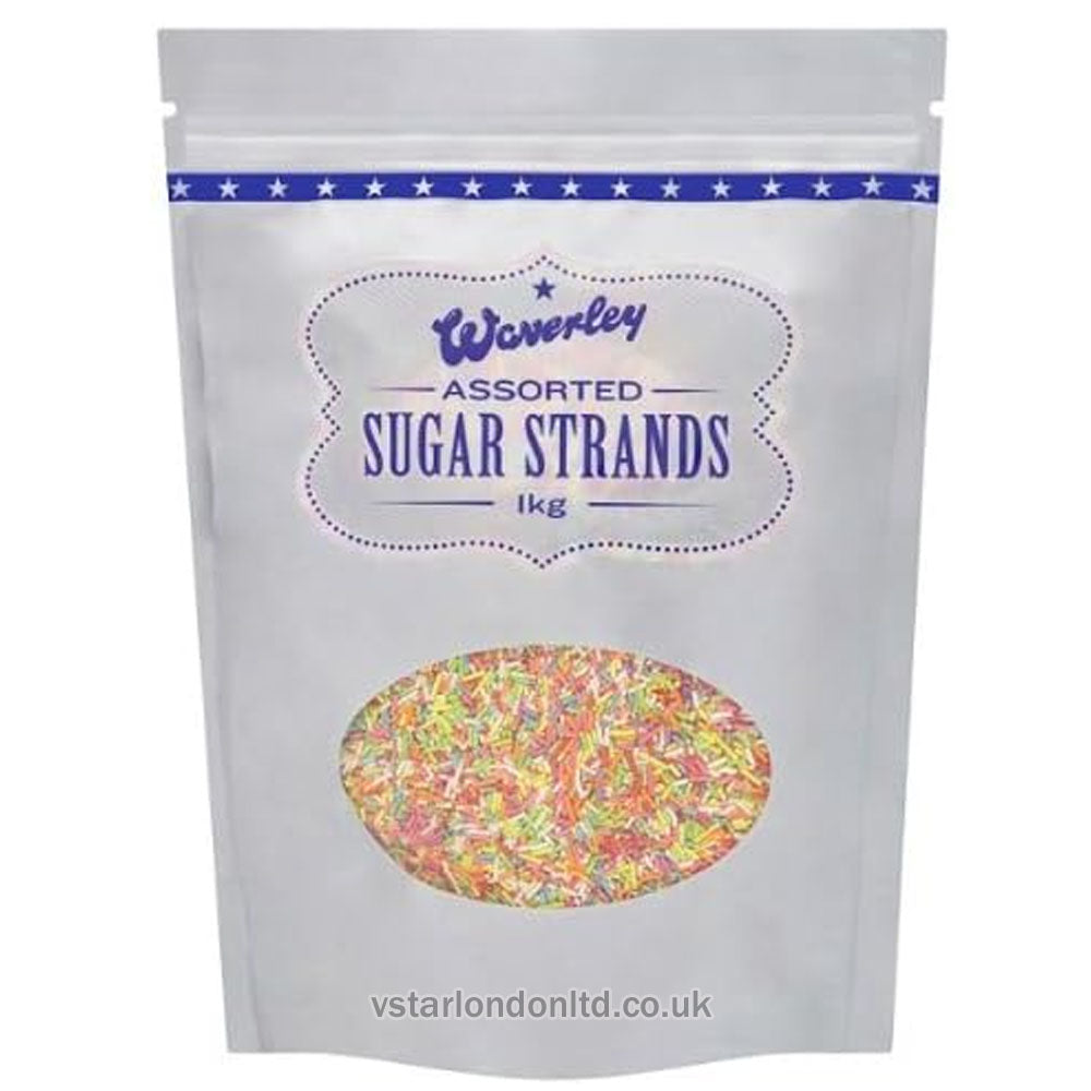 Waverley Assorted Sugar Strands 1kg