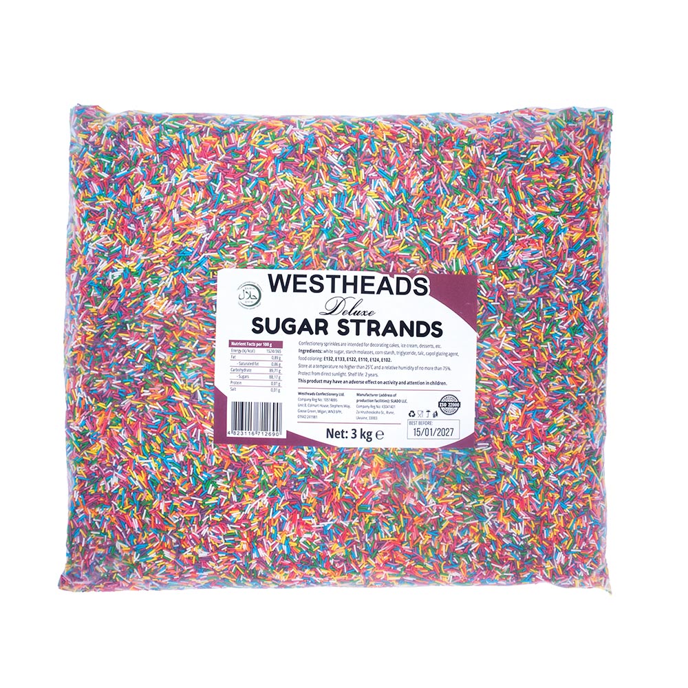 Westheads Deluxe Sugar Strands Bag 3kg