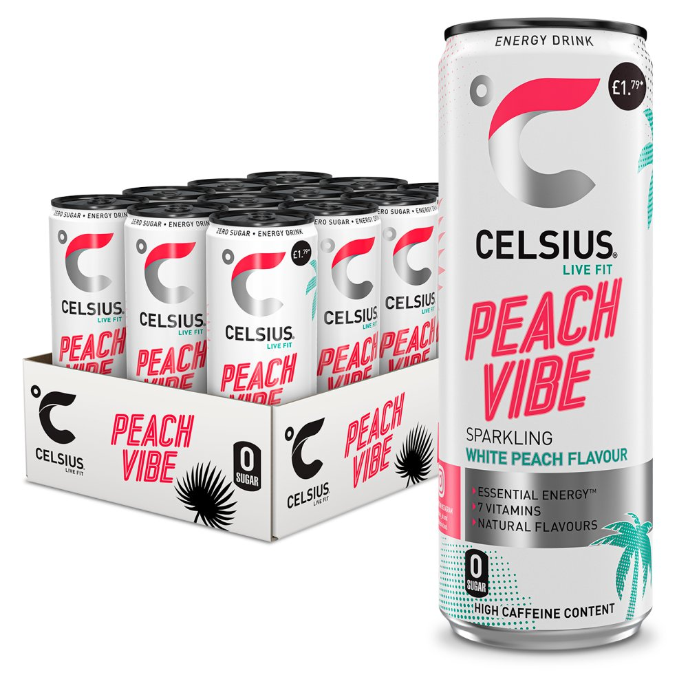 Celsius Live Fit Energy Drinks – Sparkling Flavours 355ml (Case of 12)
