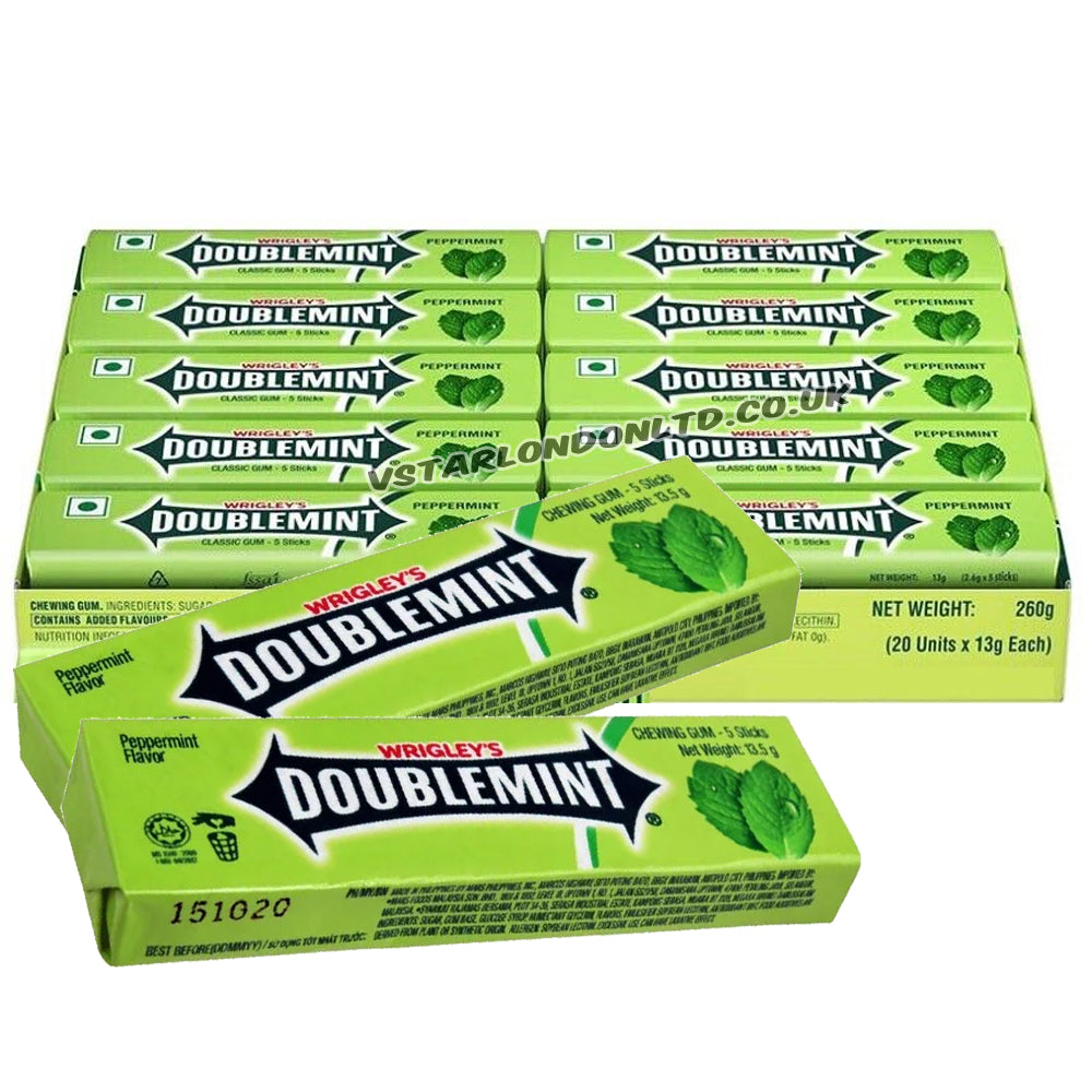 Wrigley’s Doublemint Chewing Gum Box (20 Packs, 270g)
