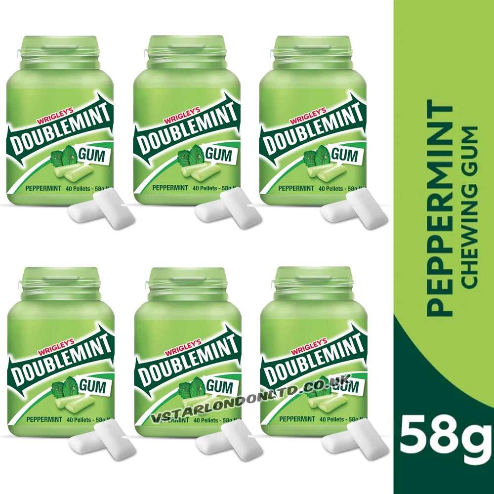 Wrigley’s Doublemint Peppermint Chewing Gum 6 x 58.4g