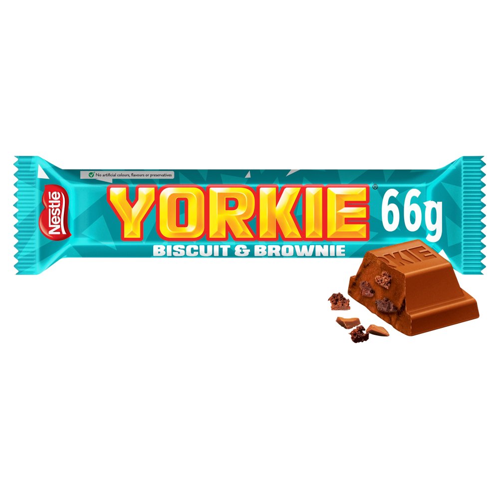 Yorkie Biscuit & Brownie Milk Chocolate Limited edition Bar 66g (Box of 24)