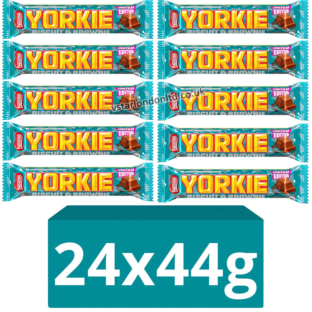 Yorkie Biscuit & Brownie Milk Chocolate Limited edition Bar 44g (Box of 24)