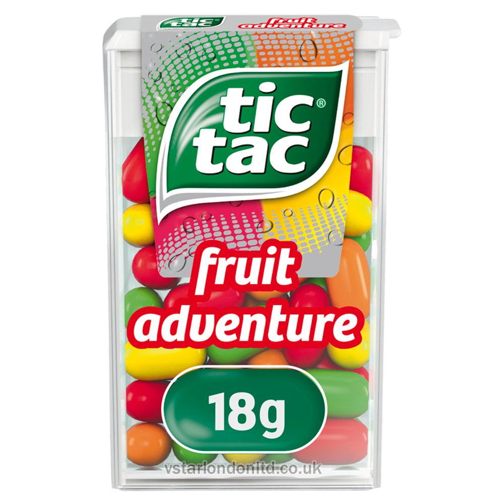 Tic Tac Fruit Adventure Mint Sweets 18g(Pack of 24)
