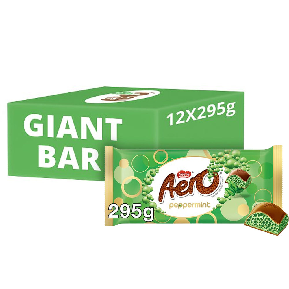 Aero Peppermint Milk Chocolate Giant Sharing Bar 295g (6 & 12 Bars)