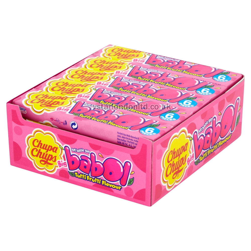Chupa Chups Big Babol Tutti Frutti Flavour Soft Bubble Gum 27.6g (Pack of 20)