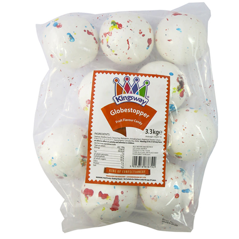 Kingsway Globestoppers Large Fruit Flavour Candy Balls 3kg Bag