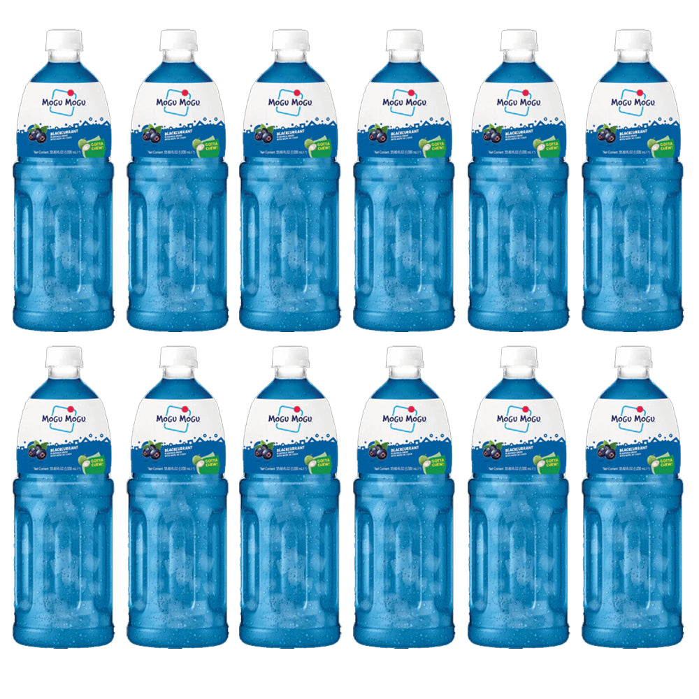 Mogu Mogu - Grape & Blackcurrant Drink 1L(Pack of 6, 12)